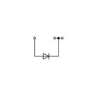 WAGO 281-673/281-400 6mm 3-cond. Diode 250V T-blk. Circuit 1 Grey ...