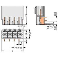 wago 831 3627 male mcs maxi 3p 35mm angled solder pins pk12