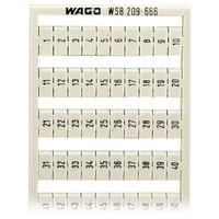 WAGO 209-666 WSB Quick Marker Vertical (1-50) 2ea White 5pk