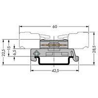 wago 232 519007 000 male mcs midi 19p 5mm double pin din 35 mount