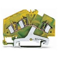 WAGO 281-637 6mm 3-conductor Ground Terminal Block Green-yellow AW...