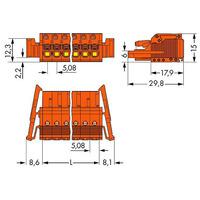 WAGO 2231-312/037-000 Female Locking Levers 12P Pitch 5.08 mm Push...