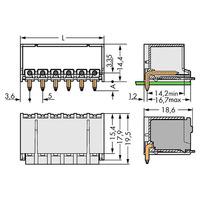 WAGO 2092-1422/200-000 picoMAX® 5.0 Male 2P THR Tape Angled Pk200