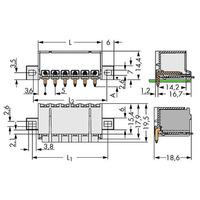 WAGO 2092-1424/005-000 picoMAX® 5.0 Male Flanged 4P Angled Pk200