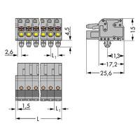 WAGO 2231-108/008-000 Female Snap-in 8P Pitch 5mm Push-button Pk50