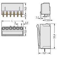 WAGO 2092-1305 picoMAX® 5.0 Female 5P Straight Pk100