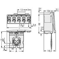 WAGO 2092-3503/002-000 picoMAX® 7.5 Male 3P Grip Plate Pk100