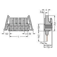 WAGO 232-134/005-000/025-000 Female Long Pin 4P Pitch 5mm Pk100