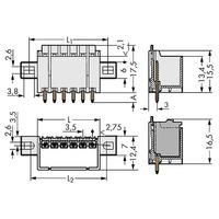 WAGO 2091-1405/005-000 picoMAX® 3.5 Male Flanged 5P Straight Pk200