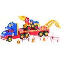 wader super truck well wagon with excavator 03652