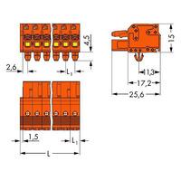 WAGO 2231-323/008-000 Female Snap-in 23P Pitch 5.08 mm Push-button...