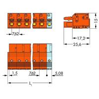 WAGO 2231-702/026-000 Female 2P Pitch 7.62 mm Push-button Pk100