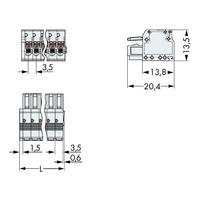 WAGO 2734-104 Female MCS-MINI 4P 3.5mm Push Buttons Pk100