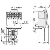 WAGO 2091-1502/002-000 picoMAX® 3.5 Male 2P THR Tape Pk200