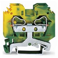 WAGO 284-107 10mm 2-conductor Ground Terminal Block Green-yellow A...