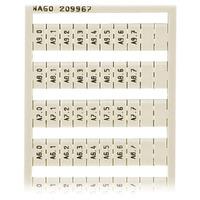 WAGO 209-967 WSB Quick Marker Vertical (A0.0-A9.7) 1ea White 5pk