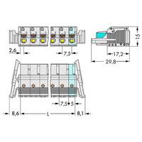 WAGO 2721-210/037-000 Female MCS-MIDI 10P 7.5mm Locking Levers Pus...