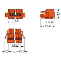 WAGO 2734-208/037-000 Female MCS-MINI 8P 3.81mm Locking Levers Pus...