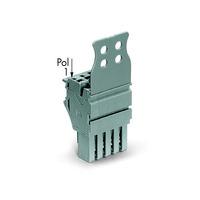 WAGO 2022-106/134-000 6p 1 Conductor F Plug w Strain Relief AWG 22...