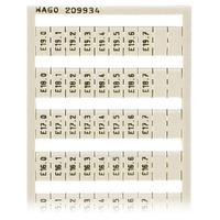 WAGO 209-934 WSB Quick Marker Vertical (E10.0-E19.7) 10ea White 5pk