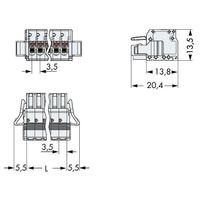 WAGO 2734-104/037-000 Female MCS-MINI 4P 3.5mm Locking Levers Push...