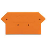WAGO 281-317 3mm End and Intermediate Plate Orange 100pk