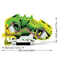 WAGO 783-607 2-conductor Ground Terminal Block Green-yellow 25pk