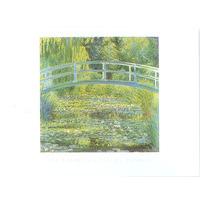 water lily pond and bridge by claude monet