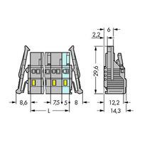 WAGO 231-210/037-000/035-000 Female Locking Levers 10P Pitch 7.5mm...