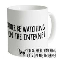 Watching Cats Graphic Mug