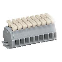 WAGO 261-153/341-000 3-way 2-Cndtr. 2 Push Btn. Snap-in L Grey AWG...