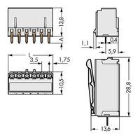 WAGO 2091-1302 picoMAX® 3.5 Female 2P Straight Pk200