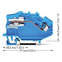 wago 781 613 1 conductor n disconnect terminal block blue 50pk