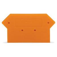 WAGO 284-317 2.5mm End and Intermediate Plate Orange 100pk