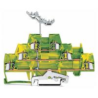 WAGO 280-597 5mm Triple Deck Terminal Block Green-yellow AWG 28-14...