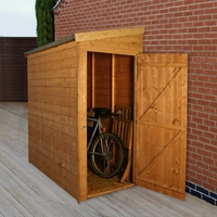 waltons 6 x 3 select tongue and groove wooden pent tall store with uni ...