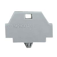 wago 262 371 7mm end plate snap in 262 series grey 50pk