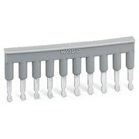 wago 281 490 60mm 10 pole insulated comb style jumper bar grey 50pk