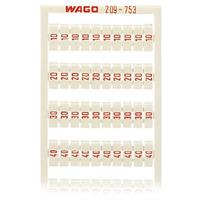 WAGO 209-753 WSB Quick Marker Vertical (10-50) 2ea White 5pk