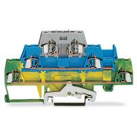 WAGO 280-510 5mm Triple Deck Trm. Block Green-yellow, Blue, Grey A...