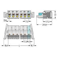 WAGO 2721-211/037-000 Female MCS-MIDI 11P 7.5mm Locking Levers Pus...