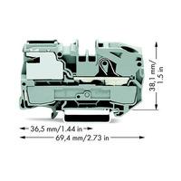 wago 2016 7111 1 conductor disconnect terminal block grey awg 20 4