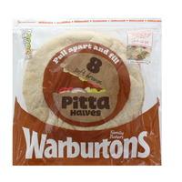 Warburtons Brown Sandwich Pitta Halves 8 Pack