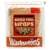 Warburtons Brown Easy Roll Wraps 5 Pack