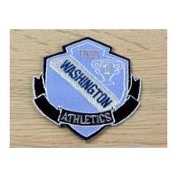 Washington Athletics Embroidered Iron On Motif Applique Blue