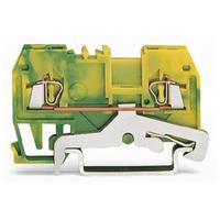 WAGO 279-907 2 Conductor Through Terminal Block Green-yellow AWG28...