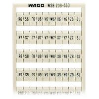 WAGO 209-550 WSB Quick Marker Horizontal (R10-Z10, SL) 2ea White 5pk