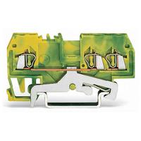 wago 279 687 3 conductor through terminal block green yellow awg28