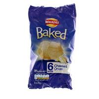 Walkers Baked Cheese and Onion Crisps 6 Pack