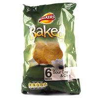 Walkers Baked Sour Cream and Chives Crisps 6 Pack